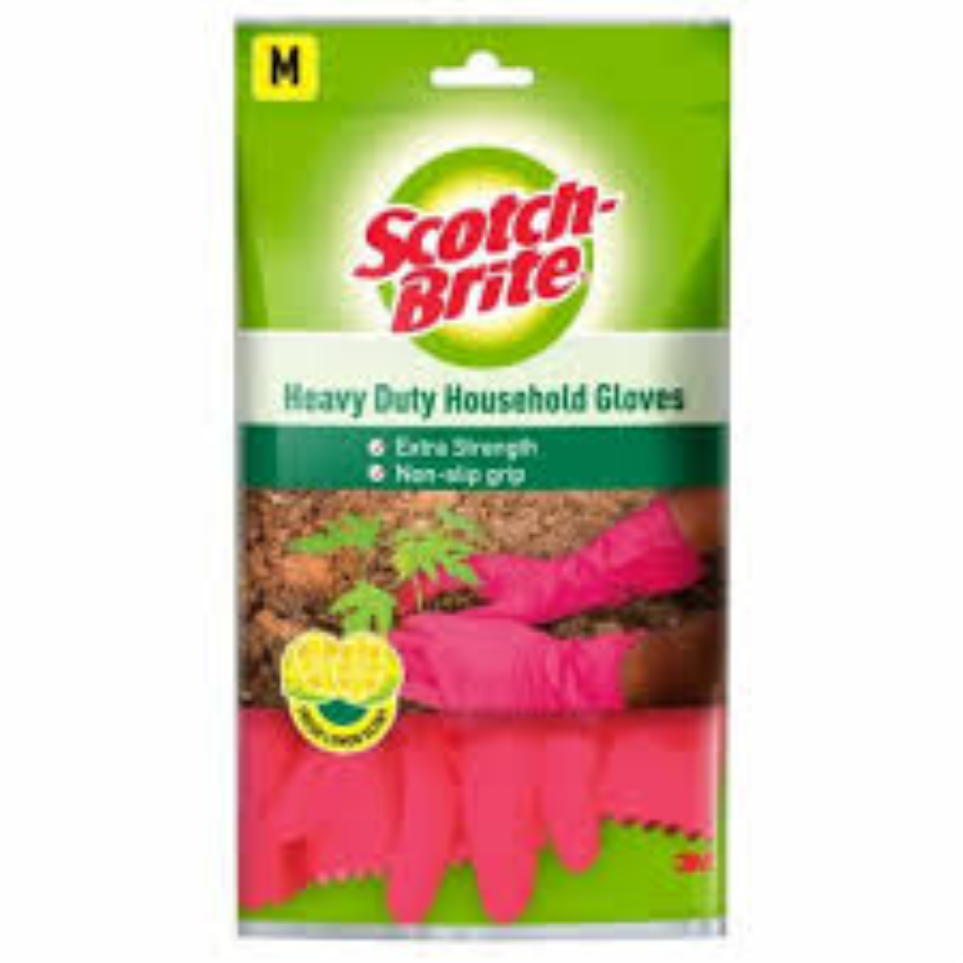 SCOTCH BRITE HEAVY DUTY GLOVES MEDIUM